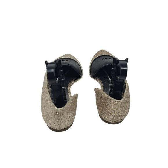 BP Flats D'Orsay Shoes Gold Glitter Size 8.5 *READ LISTING* - Picture 4 of 5
